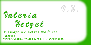 valeria wetzel business card